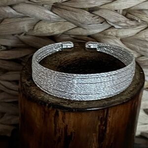 Elegant Multi-layer Silver-Tone Bracelet  NWT